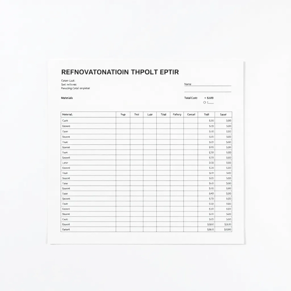 Kosztorys prac remontowych wzór